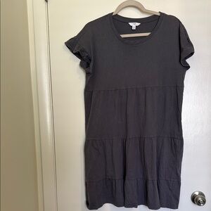 Casual Light Blue Tiered Dress